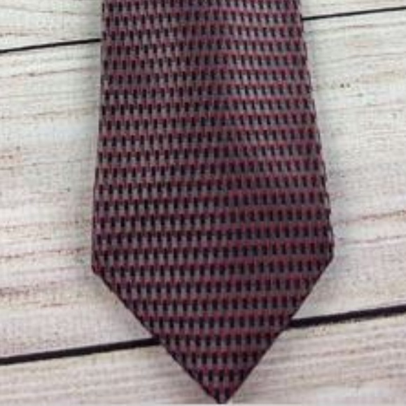 Crazy Horse Silk Neck Tie Hatch Check Geometric - Picture 2 of 5